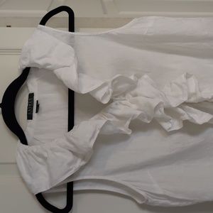 Vintage Ralph Lauren linen ruffle top